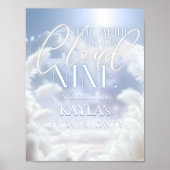 Welkomstbord op Cloud Nine 9 Pampas Vrijgezellenfe Poster (Voorkant)