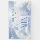 Welkomstbord op Cloud Nine 9 Pampas Vrijgezellenfe Spandoek (Verticaal)