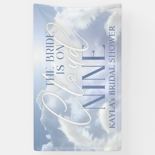 Welkomstbord op Cloud Nine 9 Pampas Vrijgezellenfe Spandoek (Verticaal)