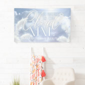Welkomstbord op Cloud Nine 9 Pampas Vrijgezellenfe Spandoek (Insitu)