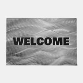 Welkomstbord op geborsteld metaal Abstract Deurmat (Voorkant)