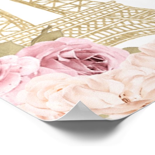 Welkomstbord, Parijs, Eiffeltoren, Vrijgezellenfee Poster (Hoek)