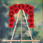 Welkomstbord rode rozen bruiloft acryl bord (Neutraal)