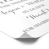 Welkomstbord Roze Waterverf Flowers Poster (Hoek)