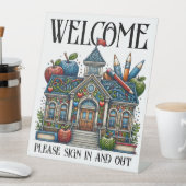 Welkomstbord school reclamebord met voetstuk (Insitu)