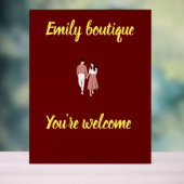 Welkomstbord - Stijlvolle bloemenacryl display (Neutraal)