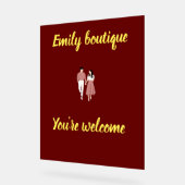 Welkomstbord - Stijlvolle bloemenacryl display (Hoek)