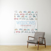 Welkomstbord transportdag wandkleed (In situ)