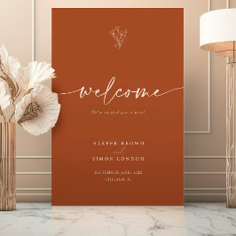 Welkomstbord Trouwfeest Terracotta Boho
