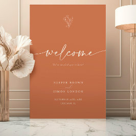 Welkomstbord Trouwfeest Terracotta Boho