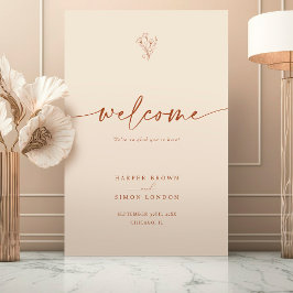 Welkomstbord Trouwfeest Terracotta Boho