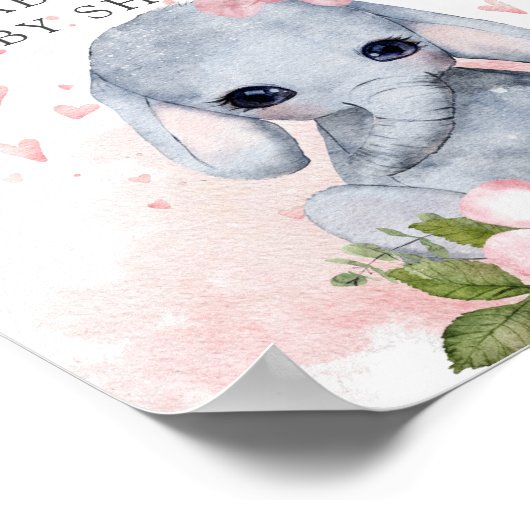 Welkomstbord van Baby shower met snoepgoed Poster (Hoek)