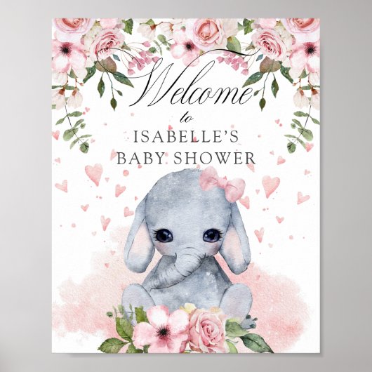 Welkomstbord van Baby shower met snoepgoed Poster (Voorkant)