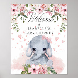 Welkomstbord van Baby shower met snoepgoed Poster