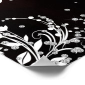 Welkomstbord van Birthday party met diamantconfett Poster (Hoek)