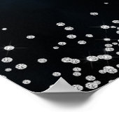 Welkomstbord van Birthday party met diamantconfett Poster (Hoek)