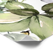 Welkomstbord van Cute Greenery Engagement Party Poster (Hoek)