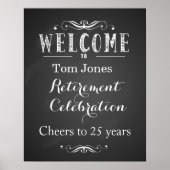 Welkomstbord van de aftredingpartij poster (Voorkant)