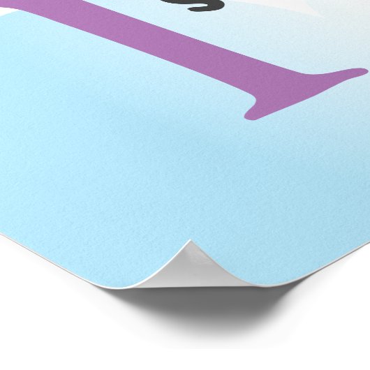 Welkomstbord van de Birthday Party Clouds en Rainb Poster (Hoek)