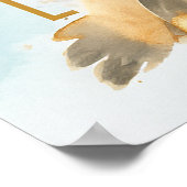 Welkomstbord van de Birthday party met bloemen Poster (Hoek)