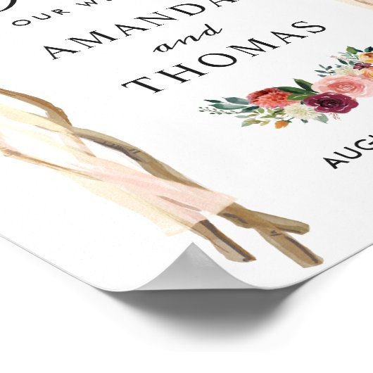 Welkomstbord van de brustige Bourgogne Poster (Hoek)