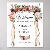 Welkomstbord van de brustige Bourgogne Poster (Voorkant)