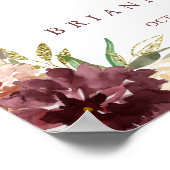 Welkomstbord van de goudbruine bruine bruinkool poster (Hoek)