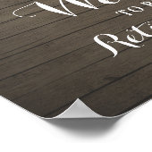 Welkomstbord van de oproeppartij voor bijtend hout poster (Hoek)