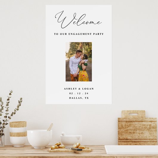 Welkomstbord van de Partij van de Overeenkomst met Poster (Keuken)