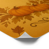 welkomstbord van de Thanksgiving | Rustic Autumn P Poster (Hoek)