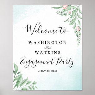 Welkomstbord van de usty Eucalyptus Engagement Par Poster