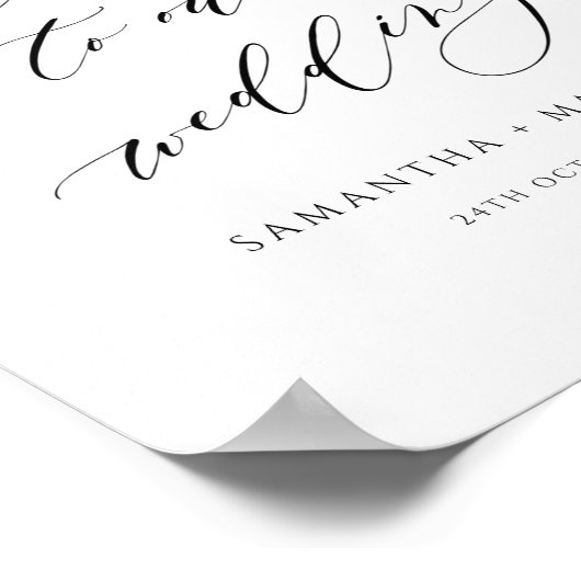 Welkomstbord van Earthy Blooms Weddenschap Poster (Hoek)