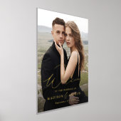 Welkomstbord van Elegant Gold Foil Script Weduwsch Folie Afdrukken (Laagn)