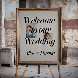 Welkomstbord van Elegant Photo Wedding Poster