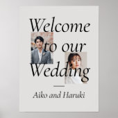 Welkomstbord van Elegant Photo Wedding Poster (Voorkant)