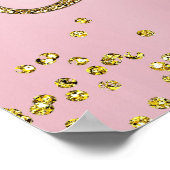 Welkomstbord van Elegant Pink Gold Baby shower Poster (Hoek)