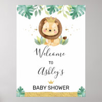 Welkomstbord van het Baby shower van de kleine kon