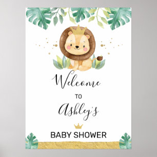 Welkomstbord van het Baby shower van de kleine kon Poster
