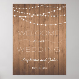 Welkomstbord van het land poster