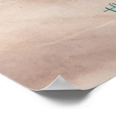 Welkomstbord van het painted Beach bruiloft van Is Poster (Hoek)