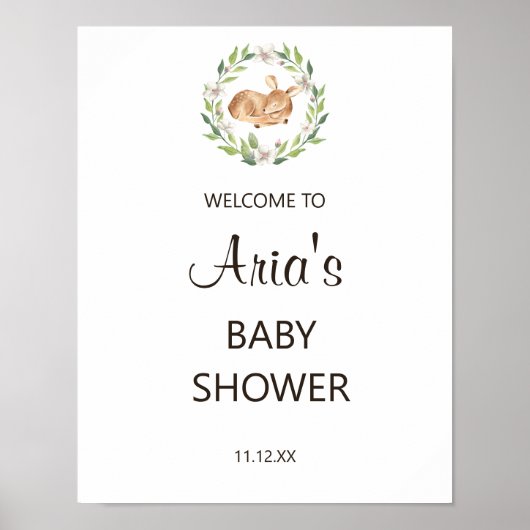 Welkomstbord van het pluisje van het pluim poster (Voorkant)