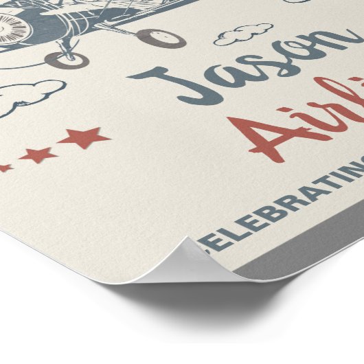 Welkomstbord van het vliegtuig -  Poster van het v (Hoek)