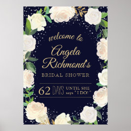 Welkomstbord van het Vrijgezellenfeest van de wint Poster