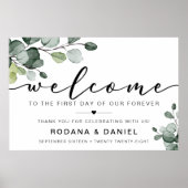 Welkomstbord van het welkomsthuwelijk van Eucalypt Poster (Voorkant)