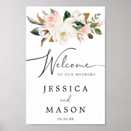 Welkomstbord van Magnolia Cotton Weddenschap Poster