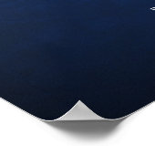 Welkomstbord van Navy Blue en Burgundy Starry Wedd Poster (Hoek)