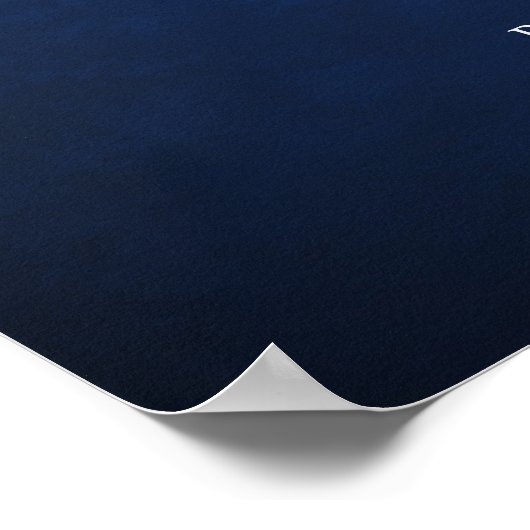Welkomstbord van Navy Blue en Burgundy Starry Wedd Poster (Hoek)