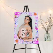Welkomstbord van Quinceañera Event Board