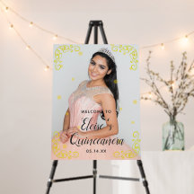 Welkomstbord van Quinceañera Event Board