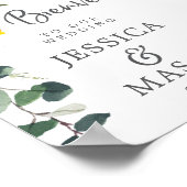 Welkomstbord van Spaanse Magnolia Citrus Weddensch Poster (Hoek)